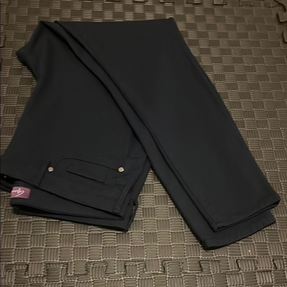 Dark Navy Blue Dress Pants with Streamlined Silhouette size 14P